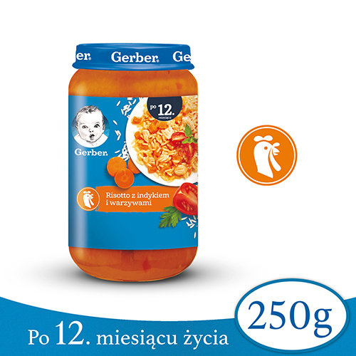 Gerber Risotto with Turkey and Vegetables for Children after 12 Months 250g