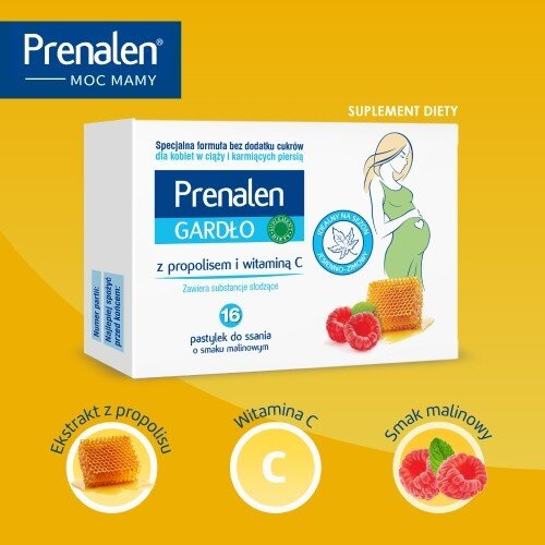 Prenalen Throat Lozenges for Pregnant and Breastfeeding Women 16 Pieces