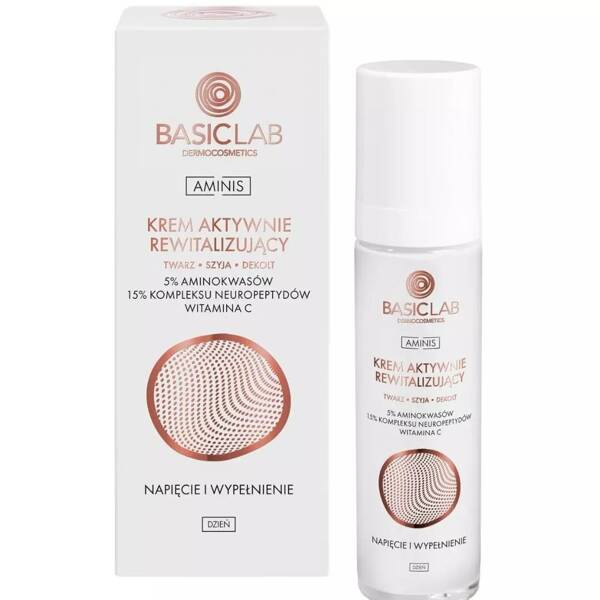 BasicLab Actively Revitalizing Face Cream with 5% Amino Acid Tension and Filling for Day 50ml Best Before 31.12.25
