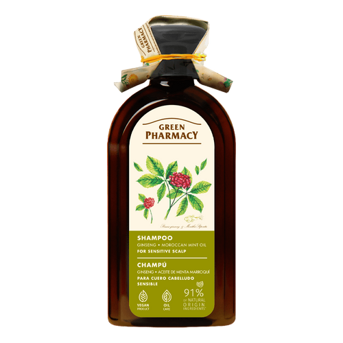 Green Pharmacy Shampoo for Oily Scalp and Dry Ends with Ginseng Extract and Moroccan Mint Oil 350ml