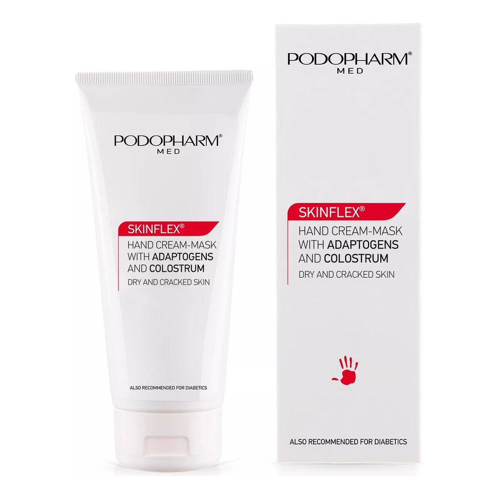 Podopharm Med Skinflex Hand Cream-Mask with Adaptogens and Colostrum for Dry Cracked and Dehydrated Skin 75ml