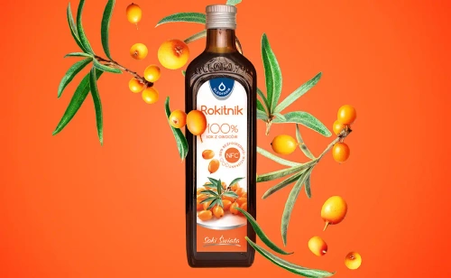 Oleofarm Sea Buckthorn Juice 100% NFC Natural Body Support 490ml