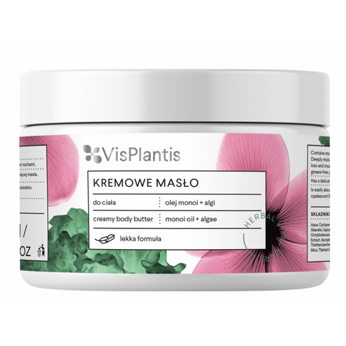 VIS PLANTIS Herbal Vital Care Kremowe masło do ciała, nawilżające, Olejek monoi i algi 250ml