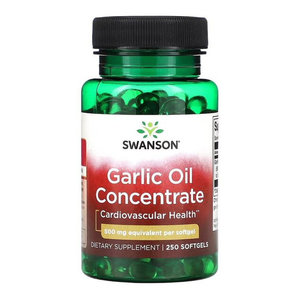 Swanson Garlic Oil Concentrate 500mg 250 Kapsułek