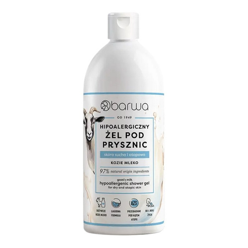 Barwa Hipoalergiczny Żel Pod Prysznic Kozie Mleko 400ml