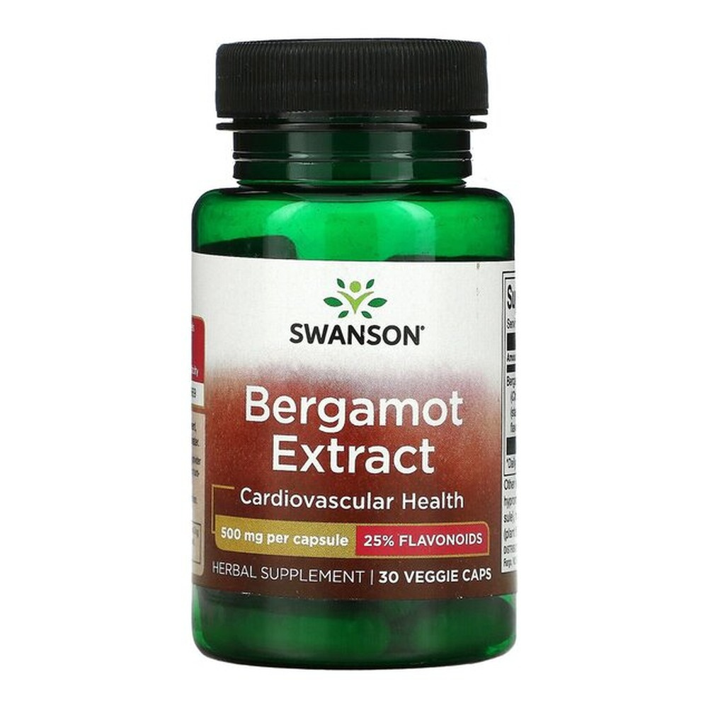 Swanson Bergamot Extract 500mg Wspomaga Układ Sercowo-Naczyniowy 30 Kapsułek