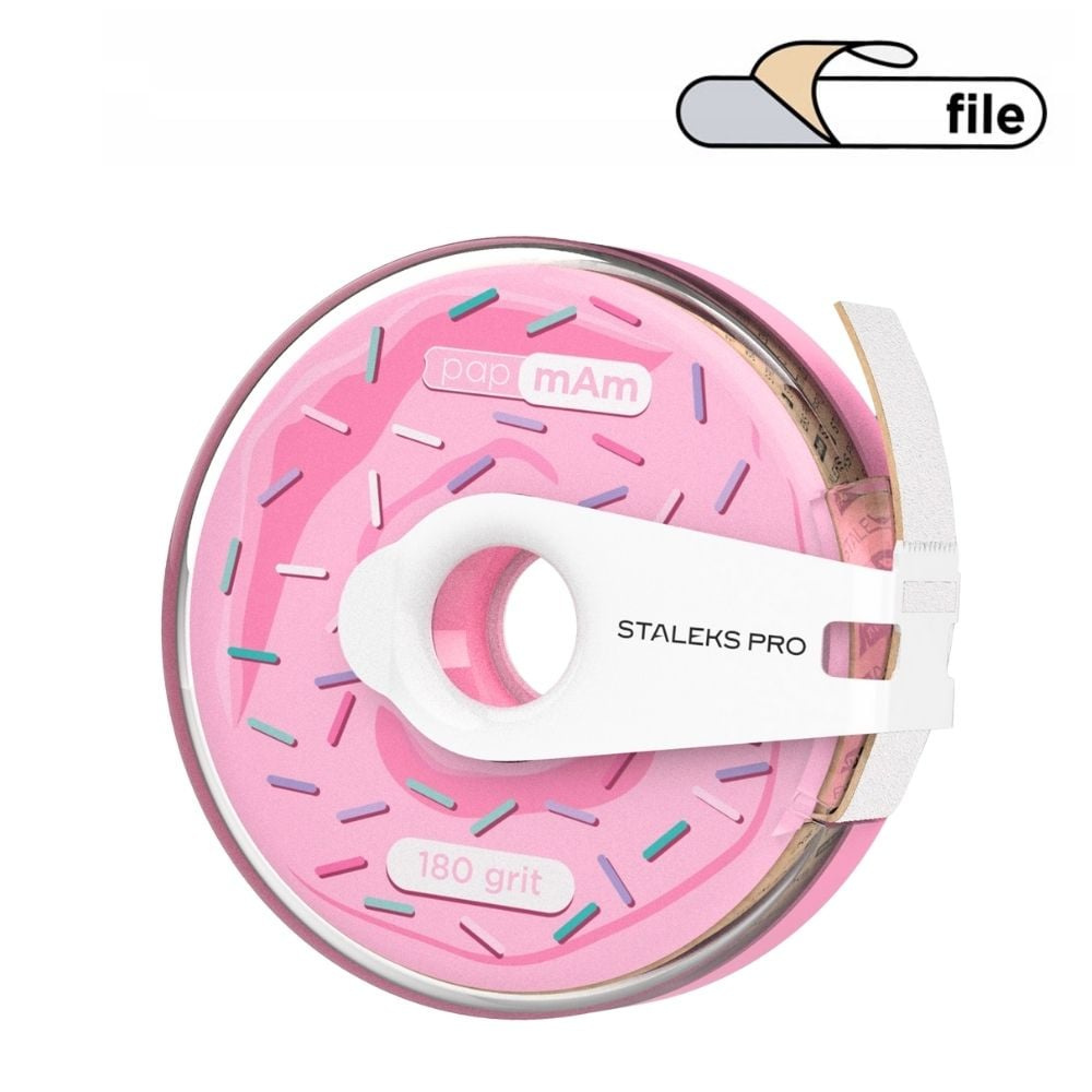 Staleks Pro Expert Taśma Ścierna Biała PapmAm EXPERT w Plastikowym Pudełku 180 Grit ATC-180w 7m