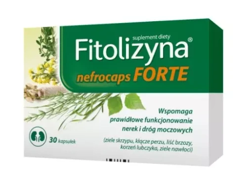 Fitolizyna Nefrocaps Forte Wspiera Zdrowie Nerek i Układu Moczowego 30 Kapsułek