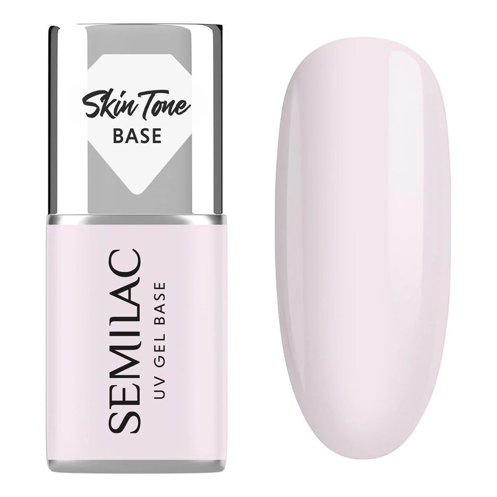 Semilac Cover Base Hybrid Gel Polish Skin Tone - Natural Pink 7ml