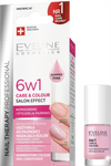 Eveline Nail Therapy Professional 6in1 Odżywka do Paznokci Nadająca Kolor Shimmer Pink 5ml