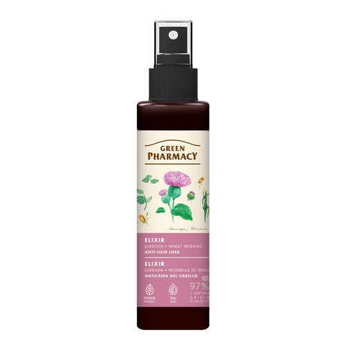 Green Pharmacy Eliksir przeciw Wypadaniu Włosów Łopian i Białka Pszenicy 150ml