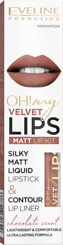 Eveline OML Silky Matt Liquid Lipstick & Contour Lip Liner 12 Praline Eclair 4,5ml