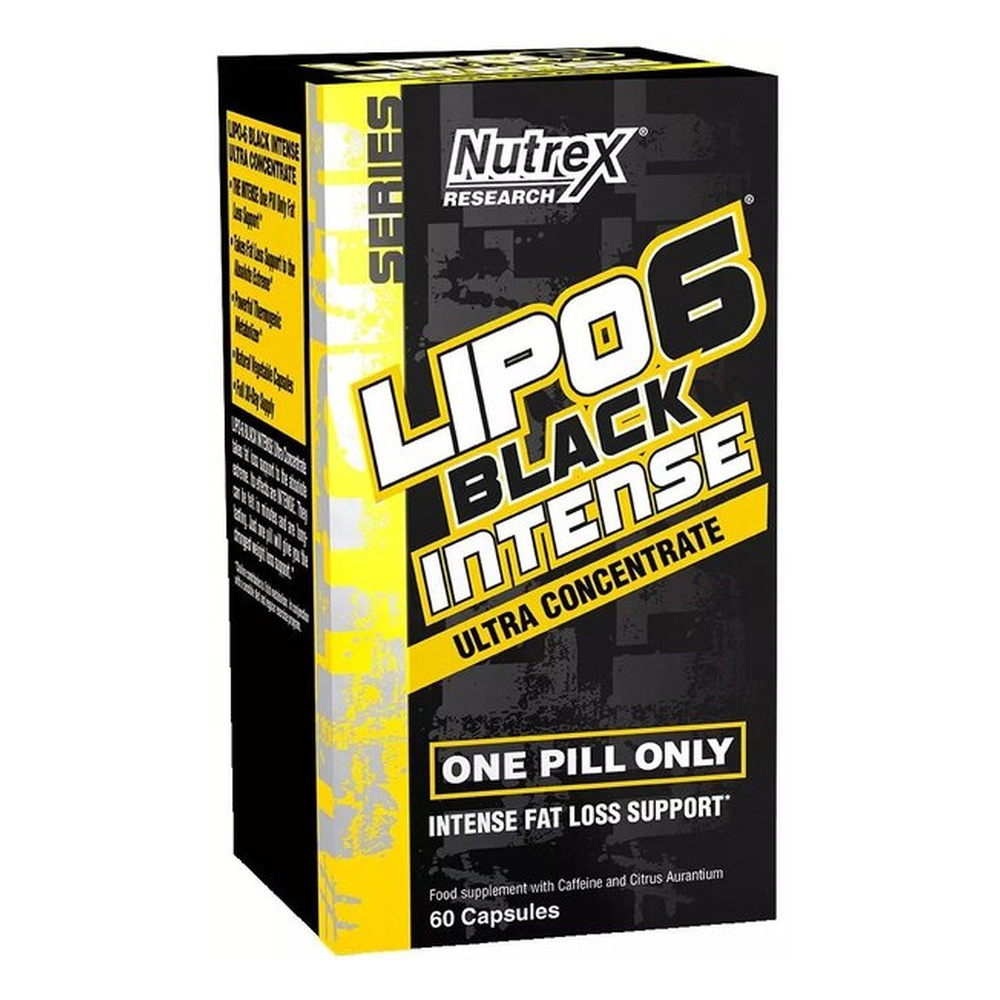Nutrex Lipo-6 Black Intense Ultra Concentrate a Thermogenic Fat Burner for Advanced Users 60 Caps