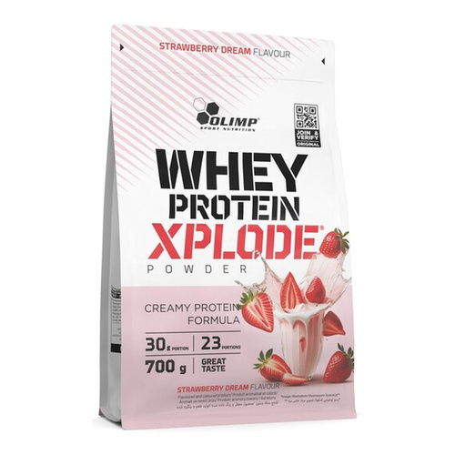 Olimp Nutrition Whey Protein Xplode Strawberry Dream a Protein Supplement for Muscle Mass Growth 700g