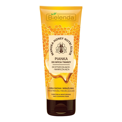 Bielenda Manuka Honey Nutri Elixir Cleansing Moisturizing Face Wash Foam 175ml