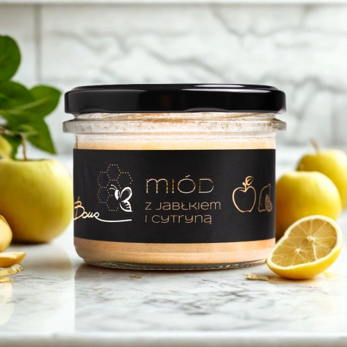 Bona Miód z Jabłkiem i Cytryną Wielokwiatowy Naturalny Pyszny Smak 245g