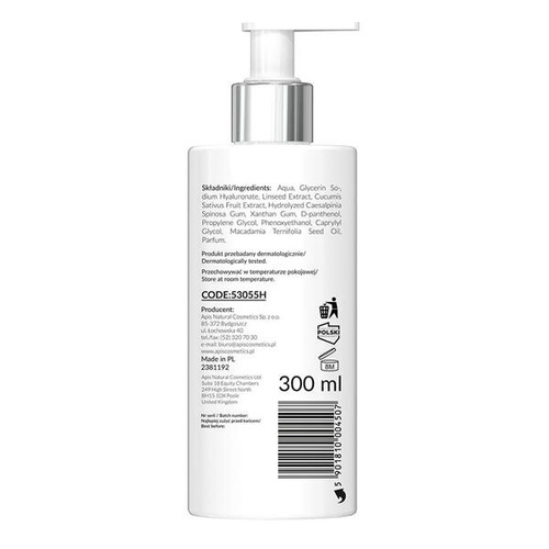 Home terApis Hydrożelowy Tonik Wygładzający z Kwasem Hialuronowym dla każdego Rodzaju Skóry 300ml