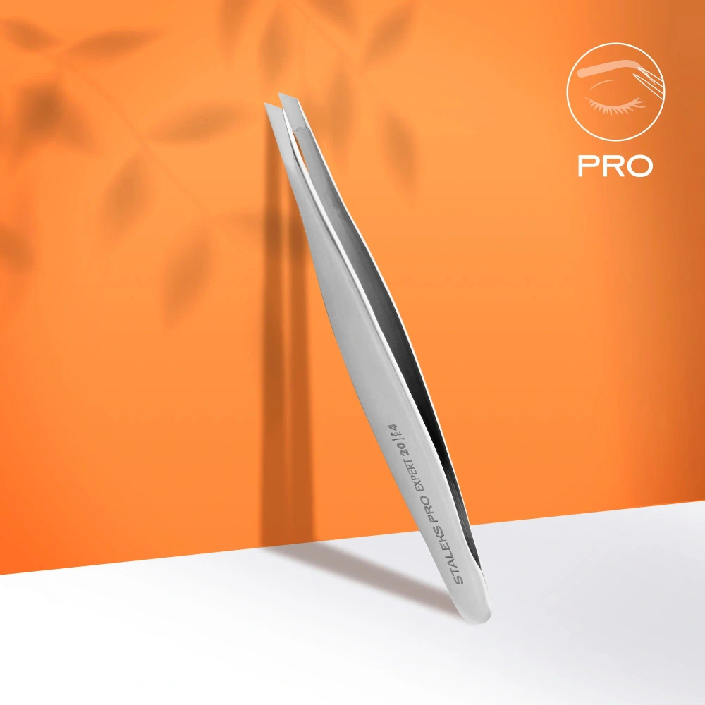 Staleks Pro Pęseta do Brwi EXPERT 20 TYPE 4 Wąska Skośna 1 Sztuka