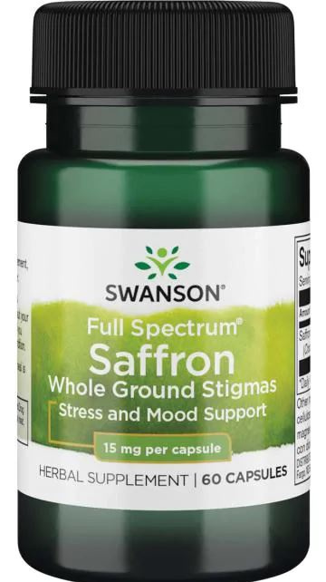 Swanson Full Spectrum Saffron 15mg 60 Kapsułek