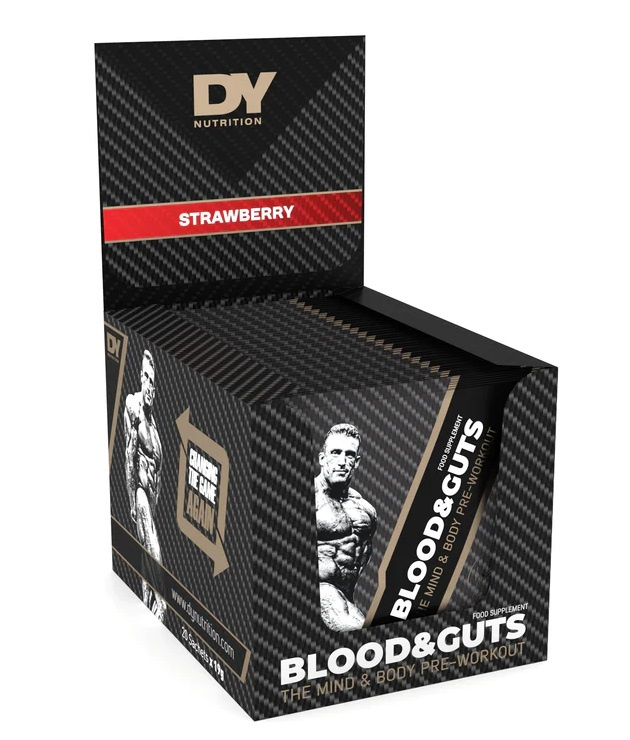 Dorian Yates Blood and Guts Przedtreningówka w Saszetkach Truskawkowa 20 x 19g