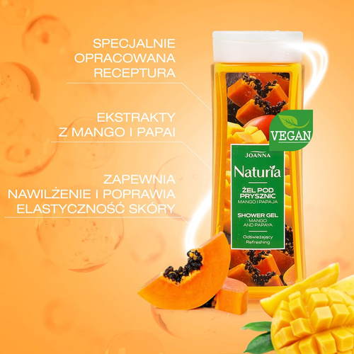 Joanna Naturia Shower Gel Mango and Papaya 300ml