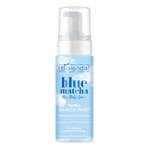 Bielenda Blue Matcha Fluffy Foam Moisturizing and Cleansing for Face 150ml