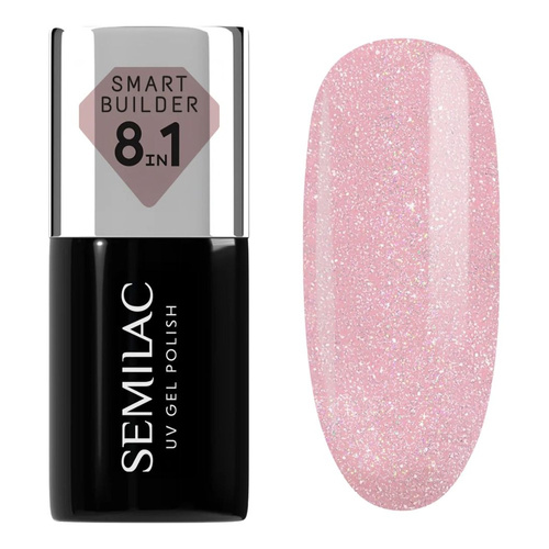 Semilac Smart Builder 8in1 Builder Gel 805 Glitter Dirty Nude Rose 7ml