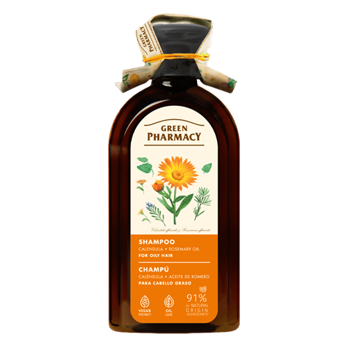 Green Pharmacy Szampon dla Włosów Przetłuszczających się Nagietek i Olej Rozmarynowy 350ml