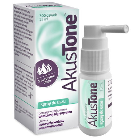 Aflofarm AkusTone Spray do Higieny Uszu i Woskowiny 15ml