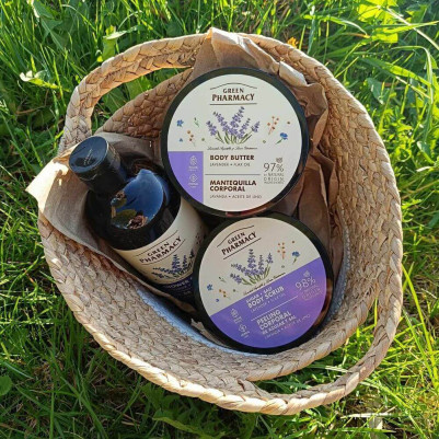 Green Pharmacy Sugar-Salt Body Peeling Lavender and Linseed Oil 200ml