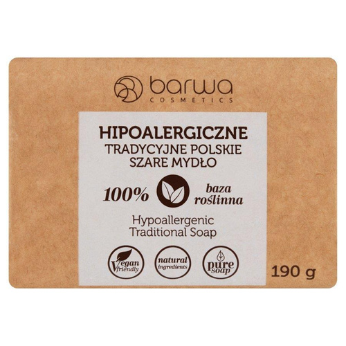 Barwa Hipoalergiczne Tradycyjne Polskie Szare Mydło 190g