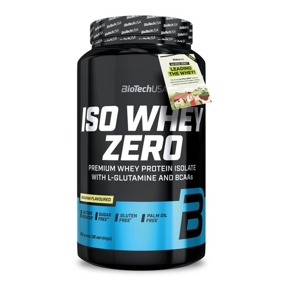 BioTechUSA Iso Whey Zero Izolat Białka Serwatkowego w Proszku Bananowy 908g