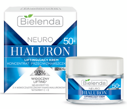 Bielenda Neuro Hialuron Liftingujący Krem Koncentrat 50+ na Dzień i na Noc 50ml Best Before 31.01.26
