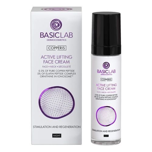 BasicLab Copperis Aktywny Liftingujący Krem do Twarzy na Noc 50ml