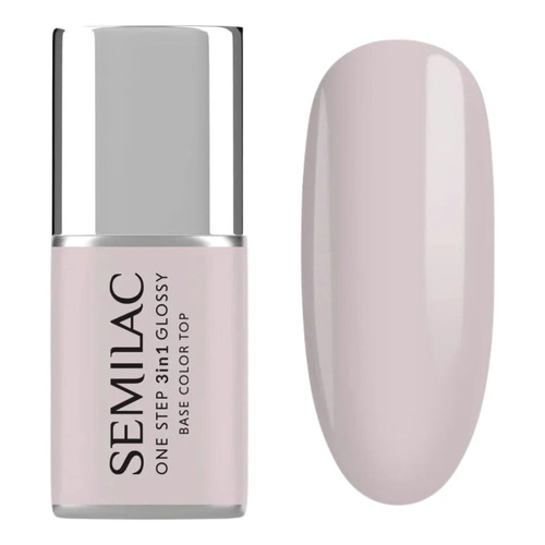 Semilac One Step 3in1 Hybrid Gel Polish S610 Barely Pink Glossy 7ml