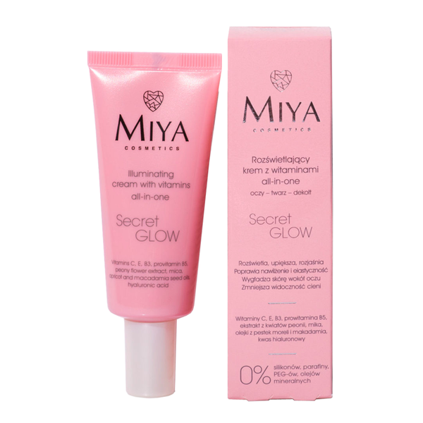 Miya SecretGLOW Rozświetlający Krem z Witaminami All-In-One dla Każdego Rodzaju Skóry 30ml