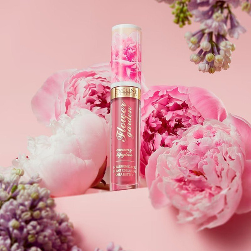 Eveline Flower Garden Creamy Lip Gloss No.03 Magnolia Charm Vegan 4.5ml