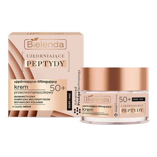 Bielenda Ujędrniające Peptydy 50+ Ujędrniająco-Liftingujący Krem Przeciwzmarszczkowy na Dzień i na Noc 50ml