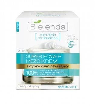 Bielenda Super Power Mezo Nawilżający Krem do Twarzy na Dzień i na Noc 50ml