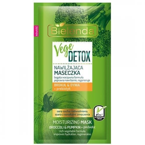 BIELENDA VEGE Detox Nawilżająca Maseczka Do Cery Suchej Brokuł + Dynia + Prebiotyk 8 G