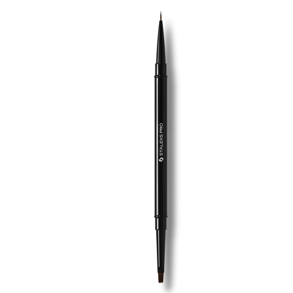 Staleks Pro Expert Double-Ended Liner Brush For Gel 7 mm With Aluminium Handle 1pc
