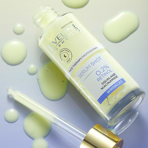 Eveline Serum Shot 0,2% Retinol Przeciwzmarszczkowe Serum do Twarzy Szyi i Dekoltu 30ml