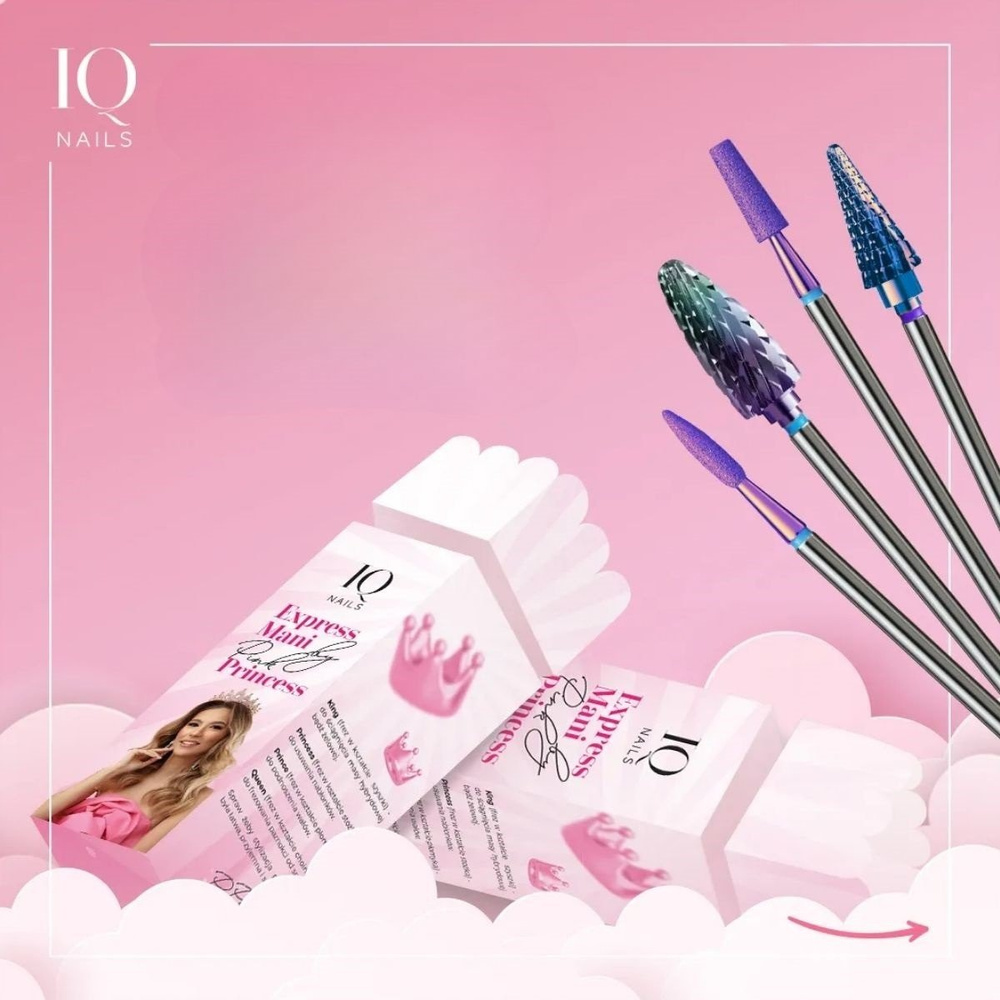 IQ Nails Express Mani Zestaw Frezów do Manicure 5szt