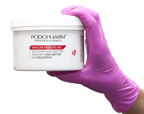 Podopharm Professional Salt and Sugar Scrub for Hands and Feet with Shea Butter and Goji 600g