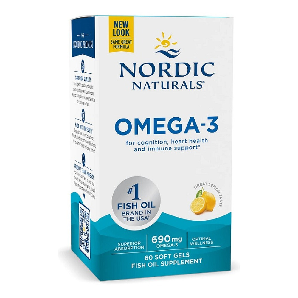 Omega-3, 690mg Lemon - 60 softgels