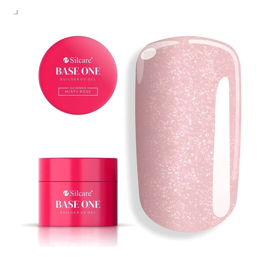 Silcare Base One UV/LED Builder Gel Shimmer Misty Rose 50g