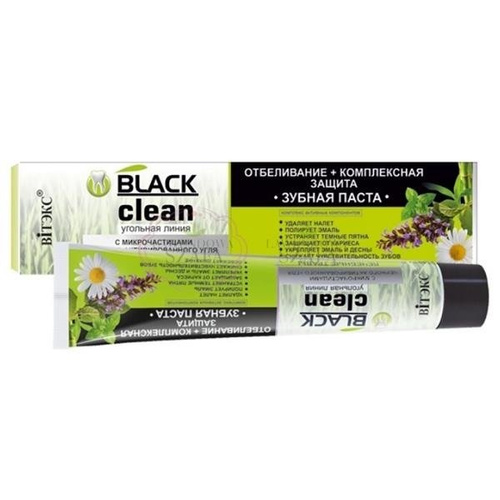 Black Clean Toothpaste based on herbs Whitening and gum protection 85G - 4466