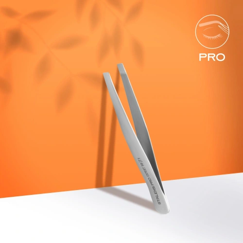 Staleks Pro Expert 10 Type 1 Eyebrow Tweezers Wide Straight Edges 1pc