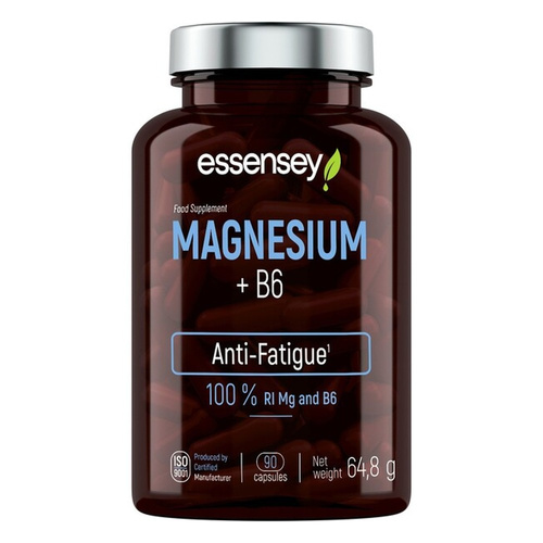 Essensey Magnez B6 Suplement Diety Na Zmęczenie i Znużenie 90 Kapsułek