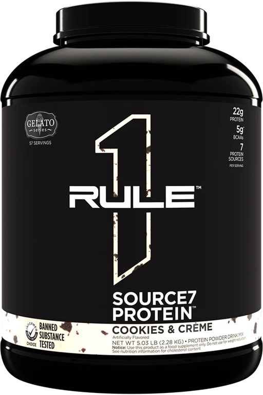 Rule One Source7 Protein, Cookies & Creme Gelato - 2280g